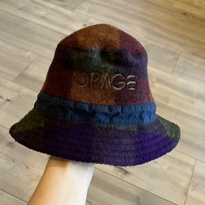Orage Kids' Plaid Bucket Hat - Purple, Blue, Brown